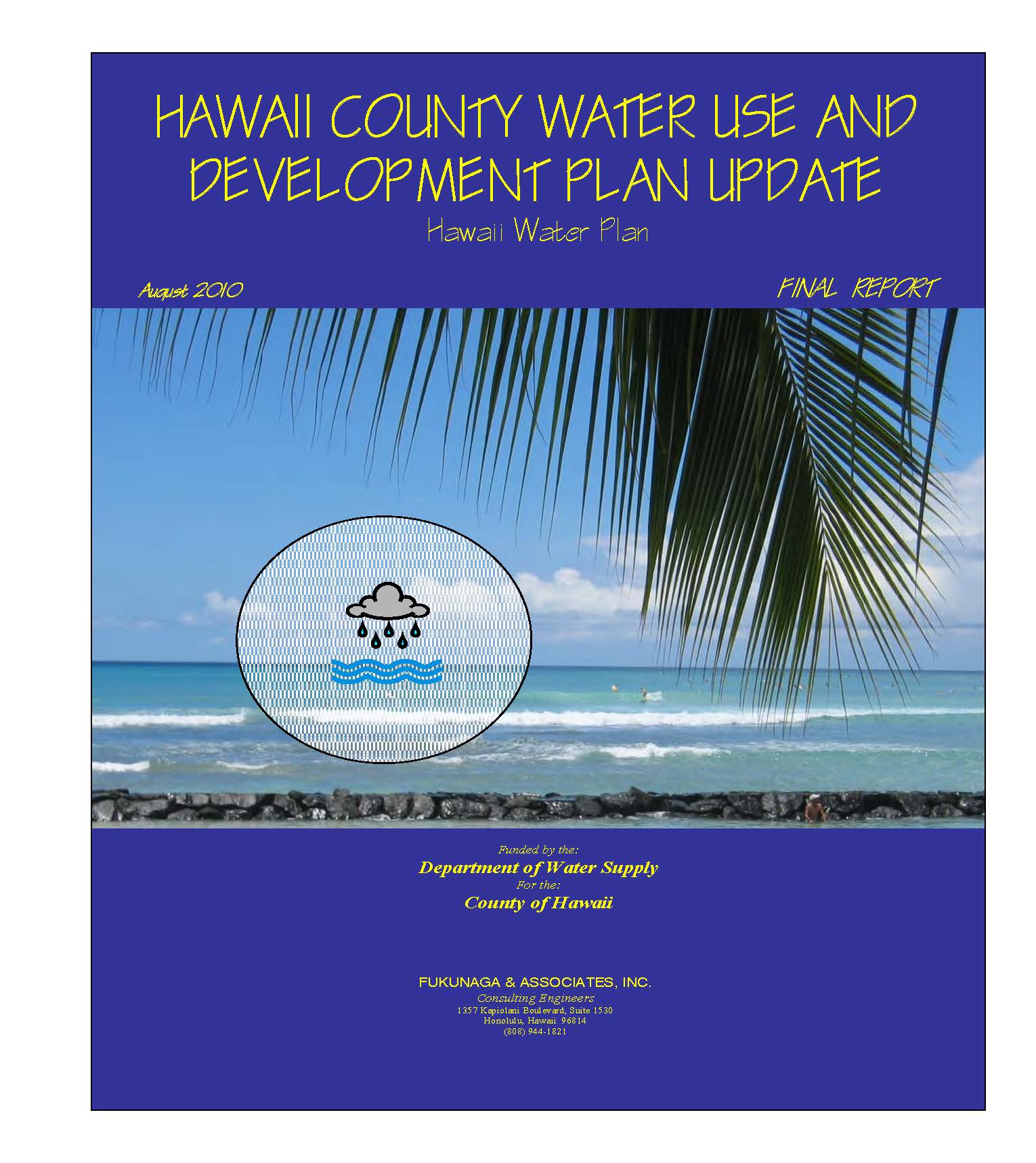 Water Use & Development Plan – Department of Water Supply