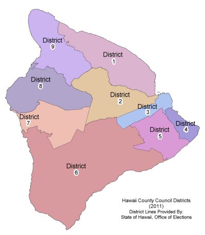 Council districts map