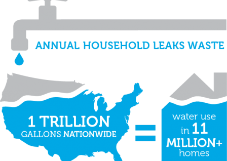 Annual household leaks graphic