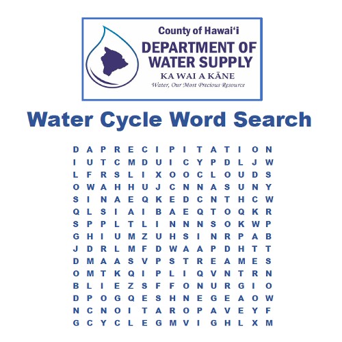 dws water cycle word search