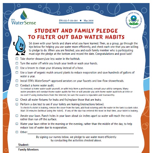 epa student and family pledge