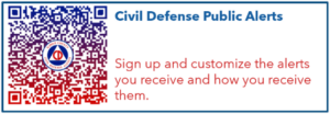 QR code for Civil Defense Public Alerts